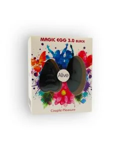 Ovo Vibratório Magic Egg 3.0 Alive C/ Mini Comando Remoto Preto