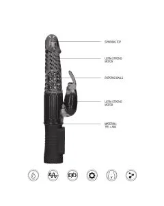 Vibrador Rotating Rabbit Preto Shots Toys
