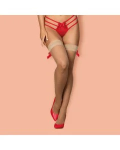 Meias de Ligas S808 Obsessive Nude Frente