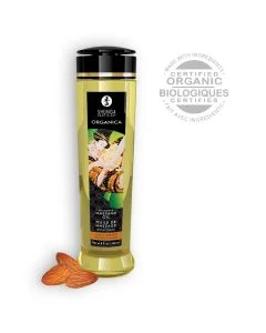 Óleo de Massagem Beijável Shunga Orgânica Amêndoa Doce (240 ml)