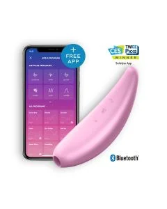 Estimulador Clítoris Recarregável Satisfyer Curvy 3+ C/ APP Rosa