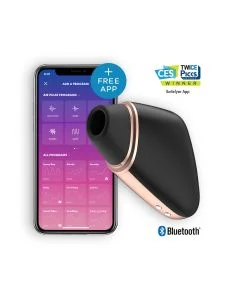 Estimulador Clítoris Recarregável Satisfyer Love Triangle  C/ APP Preto