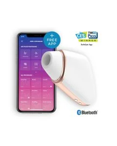 Estimulador Clítoris Recarregável Satisfyer Love Triangle  C/ APP Branco
