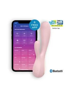 Vibrador Recarregável Satisfyer C/ APP e Bluetooth Mono Flex Malva