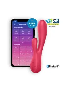 Vibrador Recarregável Satisfyer C/ APP e Bluetooth Mono Flex Vermelho