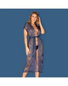 Robe Flowlace Obsessive Azul Frente