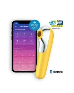 Estimulador Clítoris Recarregável Satisfyer Dual Love C/ APP Amarelo