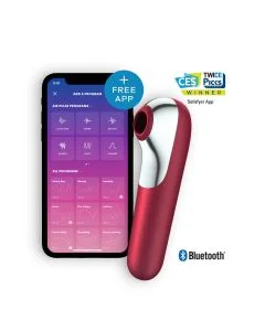 Estimulador Clítoris Recarregável Satisfyer Dual Love C/ APP Vermelho