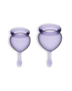 Conjunto de 2 Copos Menstruais Satisfyer Feel Good Lilás