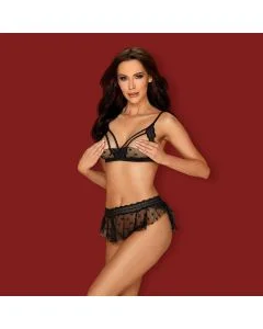 Conjunto Heartia Obsessive Preto Frente