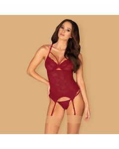 Corpete Yvetta Obsessive Vermelho Frente
