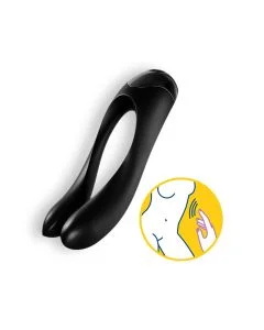 Vibrador Recarregável Satisfyer Candy Cane Preto