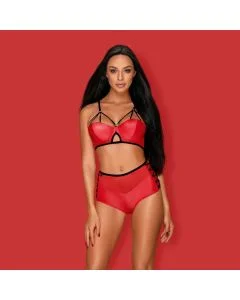 Conjunto Leatheria Obsessive Vermelho Frente