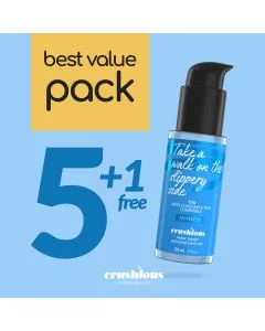 Pack de Lubrificantes à Base de Água Crushious (5 X 50 ml) + 1 Grátis
