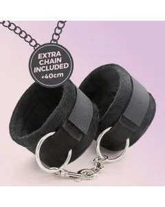 Algemas de Velcro Touch Love C/ Corrente de 40cm Extra Crushious Pretas