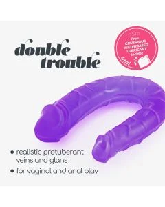 Dildo Duplo Double Trouble Crushious Roxo 2