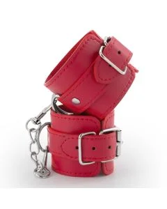 Algemas de Couro Bondage Love Crushious Vermelhas 1