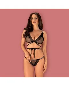 Conjunto Bowessa Obsessive Preto Frente