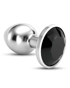 Plug Anal Joia Bijou Preto Médio Crushious C/ Bolsa Aveludada Grátis 1