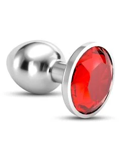 Plug Anal Joia Bijou Vermelho Grande Crushious C/ Bolsa Aveludada Grátis 2