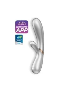Vibrador Recarregável Satisfyer C/ APP Hot Lover Cinza Champanhe Promo
