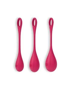 Conjunto de 3 Bolas Kegel Yoni Power 1 Satisfyer Vermelhas