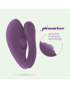Vibrador Recarregável C/ Comando Pleasuriser e Oferta de Lubrificante À Base de Água Crushious 1