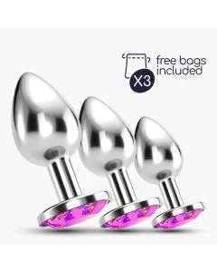Anal Train Trio Bijou Rosa Crushious C/ Bolsas Individuais Grátis