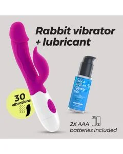 Vibrador C/ Estimulador Clitóris Mochi Roxo C/ Lubrificante à Base de Água Crushious 6