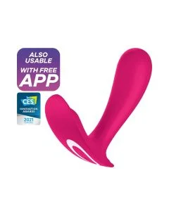 Estimulador do Ponto-G Recarregável Satisfyer Top Secret C/ APP Rosa