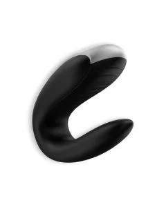 Vibrador Recarregável Double Fun C/ App Satisfyer Preto 2