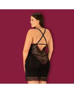 Camisa de Noite & Tanga Vanessme Tamanho Queen Obsessive Trás
