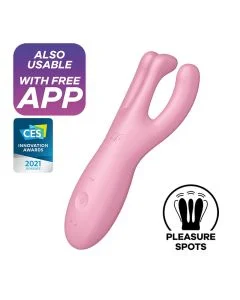 Vibrador Recarregável Satisfyer Threesome 4 C/ APP Rosa