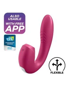 Vibrador Recarregável Satisfyer Sunray C/ APP Vermelho