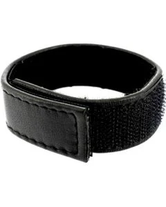Correia de Couro Ajustável C/ Velcro Pénis Leather Body Preta