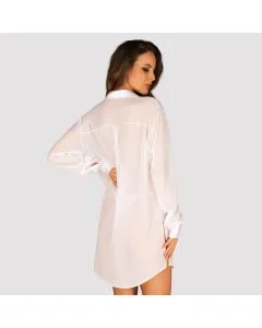 Camisa de Noite & Tanga Stellya Obsessive Branca Trás