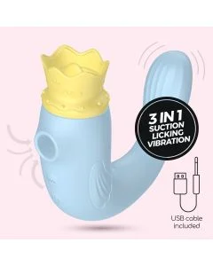 Estimulador Recarregável Triplo Hiri Crushious Azul