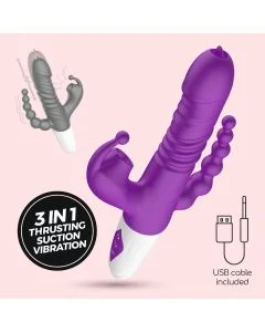 Vibrador Recarregável C/ Sucção Inspire Suction Emberly Púrpura