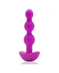 Plug Anal Recarregável C/ Comando B-Vibe Triplet Rosa