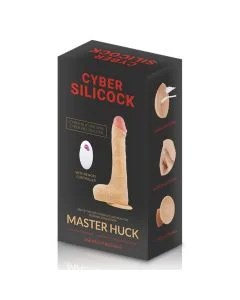 Vibrador Realístico Recarregável Cyber Silicock Master Huck C/ Controle Remoto Caixa