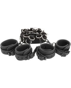 Kit Restrição Cama C/ Aneis Ajustáveis  Fetish Submissive Luxury Multi-Function