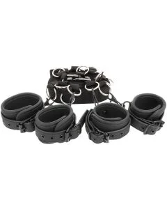 Kit Restrição Cama C/ Aneis Ajustáveis  Fetish Submissive Luxury Multi-Function