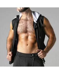 Colete Look at Harder Hoody Locker Gear Branco Frente