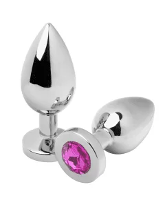 Plug Anal Metal Hard Plug Diamond Rosa Cristal Médio