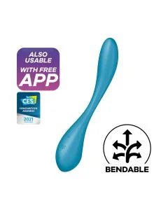 Vibrador Recarregável Satisfyer G-Spot Flex 5 Connect APP Azul