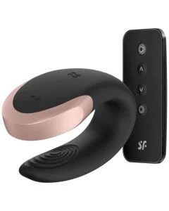 Vibrador Recarregável Satisfyer Double Love Luxury Partner C/ APP Preto