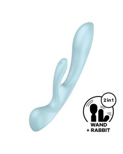 Vibrador Recarregável Satisfyer Spinning Rabbit Azul
