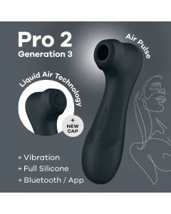 Estimulador Recarregável Clítoris Satisfyer Pro Gen 3 C/ APP Connect Preto