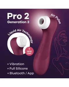 Estimulador Recarregável Clítoris Satisfyer Pro Gen 3 C/ APP Connect Vermelho Tinto