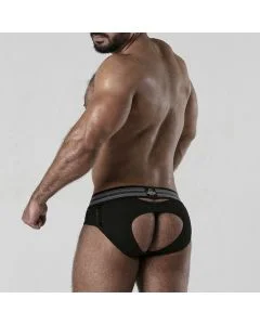 Cueca Backroom Bottomless Locker Gear Preta Trás